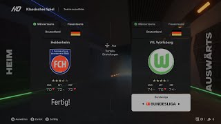 Lets Simulate FC 25 Bundesliga 10Spieltag 1 FC Heidenheim VS VFL Wolfsburg [upl. by Nevet]