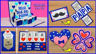 🌈🌼DIY 4 Ideas de tarjetas para el día del padre🌼🌈 Cards Fathers Day [upl. by Ahkos]