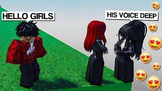 RIZZING AS A DEEP VOICE EBOY IN ROBLOX VOICE CHAT [upl. by Sobmalarah975]