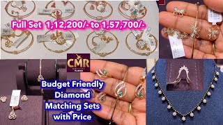 New Daimond Matching Sets with Price  New Diamond Mangalsutra Designs  Diamond Vanki Rings cmr [upl. by Yrolg]