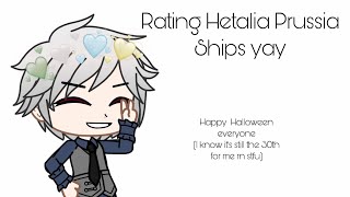 Rating Hetalia Prussia Ships yay Hetalia Gacha ok I said the keyword ily youtube [upl. by Rudman32]