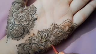 Latest intricate henna design  step by step mehndi design  RosesHenna [upl. by Mireille]