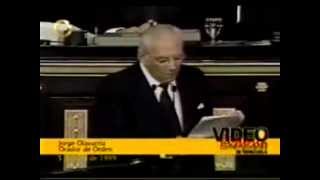 Discurso de Jorge Olavarría en el Congreso 5 de Julio de 1999 [upl. by Ayinat392]