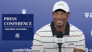 Tiger Woods Press Conference  2024 PGA Championship Round 2 [upl. by Ames]