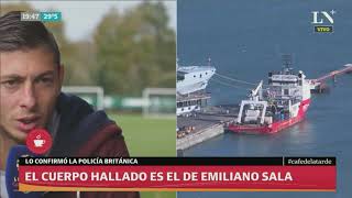 Confirmaron que el cuerpo encontrado es el de Emiliano Sala  Café de la Tarde [upl. by Eslud]