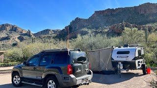 Camping at tortilla Flat Campground in Arizona in our sunray 109 sport [upl. by Annah]