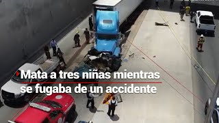 ¡UNA TRAGEDIA Mueren tres niñas por culpa de un hombre que se daba a la fuga por un accidente vial [upl. by Cyler]