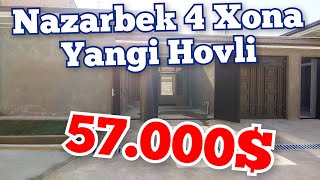 Toshkent Nazarbek Xarakatda 4 Xonalik Yangi Hovlilar 57000 5 Ta Hovli qurilgan Gaz Svet Suv bor [upl. by Kaslik]