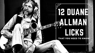 12 Duane Allman Licks You Need To Know [upl. by Themis]