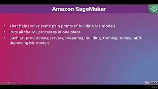 10 Amazon SageMaker [upl. by Enelyt529]