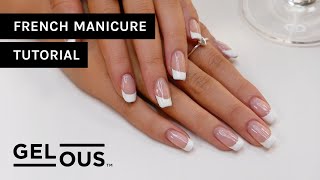 How To Use French Tip Guides For A French Manicure  Gel Nail Art Tutorial  Gelous Gel Nail Polish [upl. by Eimaral]