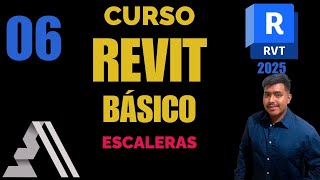 Cómo crear escaleras en REVIT  CURSO REVIT BASICO 2025 Video 6 [upl. by Woodrow672]