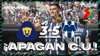 HIGHLIGHTS  Pumas 3 36 5 Monterrey  Liga Mx AP2024  4tos de Final  VUELTA  TUDN [upl. by Nekciv645]