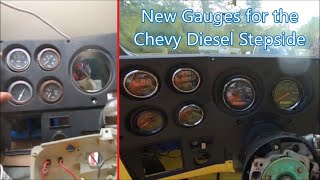 1975 Chevy Stepside 4x4 Diesel pickup gauge cluster  part 10 [upl. by Cleasta155]