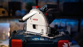 Bosch GKT55 GCE Plunge Saw Review [upl. by Ynnam]