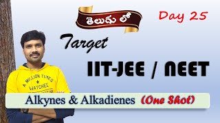 Alkynes preparation and properties Alkadienes One Shot Class 11 brief overview Explained in Telugu [upl. by Oira]