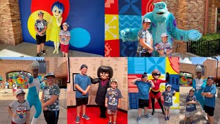 Pixar Place Meeting Sully Monsters Inc The Incredibles Joy Inside Out Meet amp Greets at Disney World [upl. by Georgie]