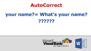 How to use VBA with Word Change how word corrects and formats text as your type [upl. by Anyahc]