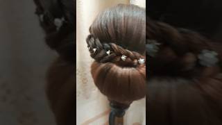 Front khajuri choti with juda hairstyle for wedding lookoftoday hairdo hairstyles look [upl. by Adnah]