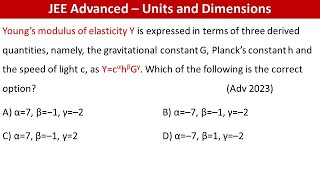 Young’s modulus of elasticity Y is expressed in terms of three derived quantities namely the [upl. by Llekcir]