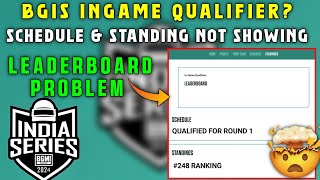 BGIS RANK NOT SHOWING INGAME QUALIFIER  SCHEDULE STANDING NOT SHOWING [upl. by Inaluahek925]