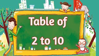 Table of 2 to 10  Time Table School  Learn Multiplication  Table of 2 to 10  2 se 10 Tak Table [upl. by Yalcrab244]