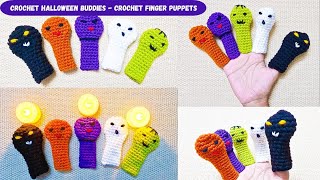 Summoning The Crochet Halloween Buddies With Crochet Finger Puppets [upl. by Geiss817]