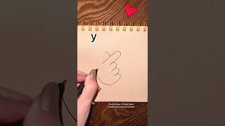 How to Draw a Finger Heart Really Easy Drawing Tutorial ❤️ [upl. by Toney431]