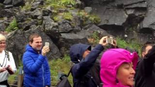 Kjosfossen Waterfall music dance in FlamNorway [upl. by Ecal140]