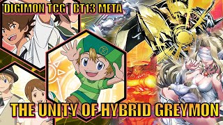 Digimon TCG  BT13 Meta  The Unity of Hybrid Greymon  Yellow Hybrid Deck Profile [upl. by Peta929]