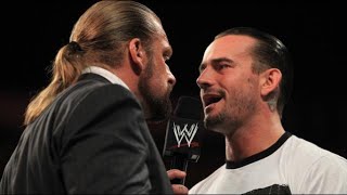 CM Punk and Triple H exchange words before Night of Champions Raw Sept 12 2011 [upl. by Artenahs29]