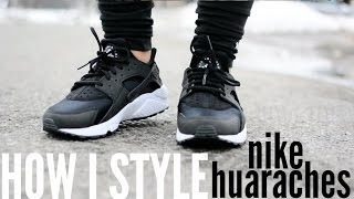 How I Style Nike Huaraches  2 OUTFITS [upl. by Euqitsym]