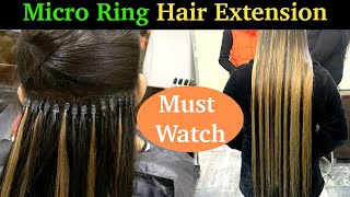 Permanent Hair Extension  Micro Ring Extension  Hairapist 😍 [upl. by Thetes]