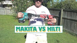 Makita 18v Autofeed Drywall Screw Gun VS Hilti 22v Drywall Collated [upl. by Udella76]