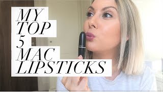 My Top 5 MAC Lipsticks  BlondeTeaParty [upl. by Carolyne]