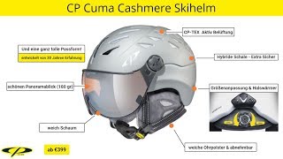 cp cuma cashmere skihelm mit visier [upl. by Devondra]