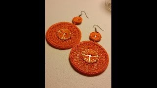 How To  Awesome Crochet Button Earrings amp Bracelet [upl. by Atillertse]