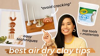 BEST DIY AIR DRY CLAY HACKS TIPS TRICKS and TECHNIQUES  How To Ring Dish Tutorial [upl. by Laekim686]