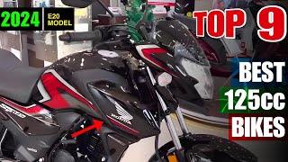 Top 9 Most Fuel Efficient 125cc Bikes in India 2024 🔥 for Mileage and Performance  E20 models [upl. by Morrill]