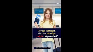 Voyaga yetmasdan chet elga yolgiz chiqsa boladimizagrampasport zagram pasport yurist advokat [upl. by Abihsot]