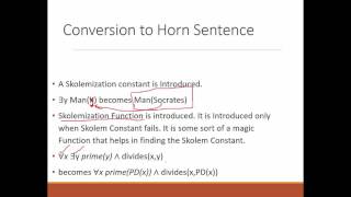 Horn Sentences  Unification amp Substitution  Lecture 5 [upl. by Hnirt]