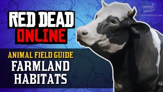 Red Dead Online  Farmland Habitats Animal Locations Guide Naturalist Role [upl. by Engamrahc470]