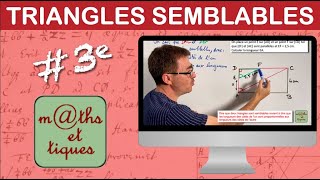 Utiliser des triangles semblables 2  Troisième [upl. by Analra24]