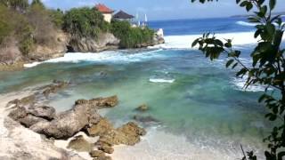 Private beach at Secret Point Huts Ceningan Bali [upl. by Sheehan560]