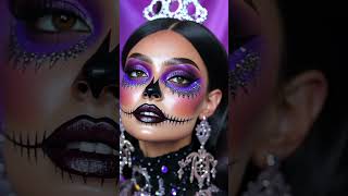 Purple makeup for halloween😈 trendingvideo makeup makeupartist halloween sfx creativemakeup [upl. by Davidoff]