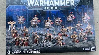 Adeptus Custodes Auric Champions Battleforce Unboxing [upl. by Castera]