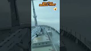 Tidal wave with ship 😱 real footages scaryocean tidalwave waves [upl. by Phelps]