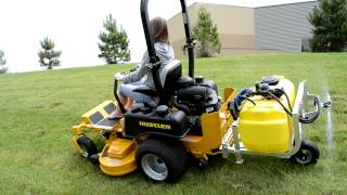 PK Sprayers ZTR 25 Gallon Boomless Side Hill Demonstration [upl. by Anileba]