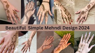 simple mehndi designs  new beautiful mehndi designs 2024 viral eid mehndi trending top mehdi [upl. by Hellene]