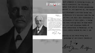 November 2 1917 The British Government Issues Balfour Declaration  Firstpost Rewind [upl. by Stutzman]